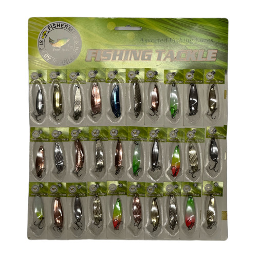 Блешня обертова Fisher Island Lure на планшеті 30шт 4-8 g