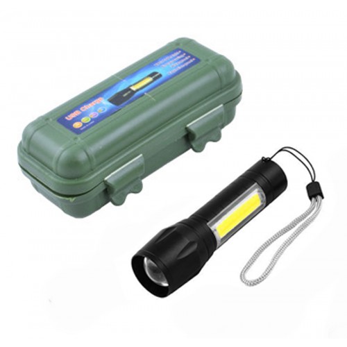 Кишеньковий ліхтарик Bailong Police COB USB BL-511 із зарядкою USB та бічним Діодом