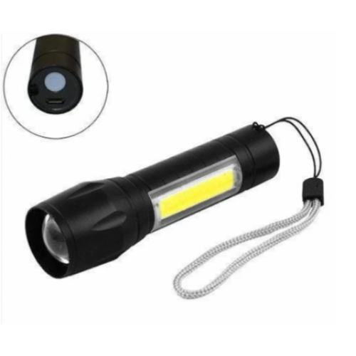 Кишеньковий ліхтарик Bailong Police COB USB BL-515 із зарядкою USB та бічним Діодом