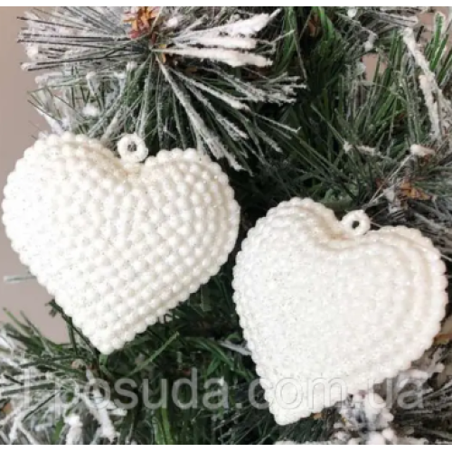Іграшка новорічна 113-417 2шт Сердечка