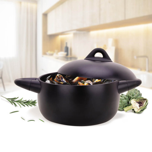 Кастрюля антипригарна 2,2л Maestro MR-4017-18 Чорна