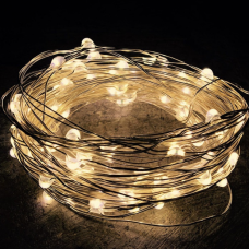 Герлянда на 3 батарейках R6 964 100Led тепле світло