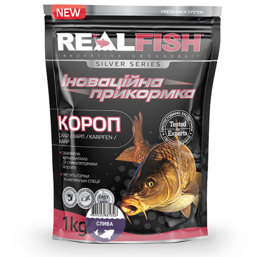 Прикормка для риб REALFISH Короп Слива 1КГ