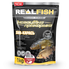 Прикормка для риб REALFISH Линь Карась Червоний черв'як 1КГ