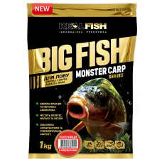 Прикормка для риб REALFISH Біг Фіш Короп Полуниця з вершками 1КГ