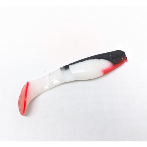 Твістер для риболовлі Basic LURES 7.5см (чорний-білий-червоний) 10шт/уп