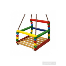 Гойдалка підвісна дерево +пластмаса 006