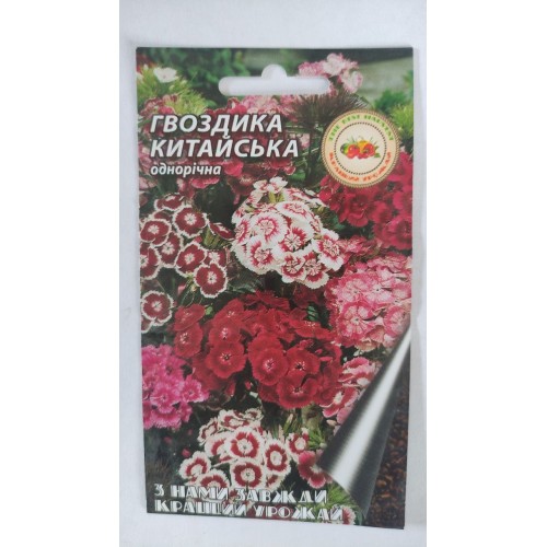 Насіння квіти ГВОЗДИКА КИТАЙСЬКА 0,1гр 20шт/уп