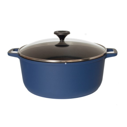 Каструля алюмінієва з антипригарним покриттям 4,0л з скляною кришкою (УКРАЇНА)