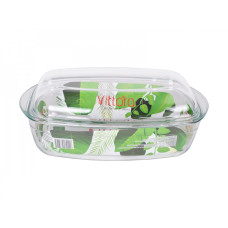 Дечка скло VITTORA 6245 прямокутна з кришкою 4,5л 32,5х20х13см