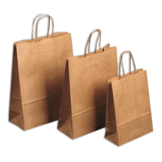 Пакет КРАФТ з ручками малий 15х24х9см 25шт/уп