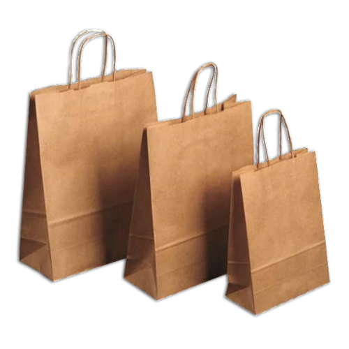 Пакет КРАФТ з ручками малий 15х24х9см 25шт/уп