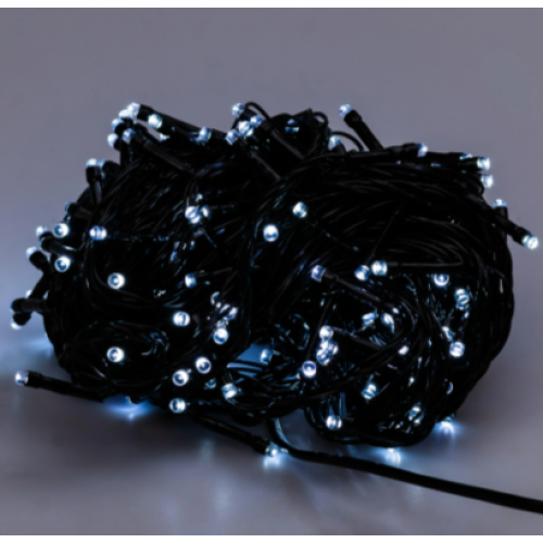 Новорічна гірлянда 500-05 — біла, на дроті, 22 м