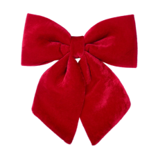 Декоративний бархатний бант червоного кольору Bona Di — святковий аксесуар 1 шт
