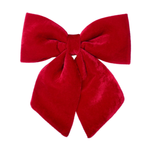 Декоративний бархатний бант червоного кольору Bona Di — святковий аксесуар 1 шт