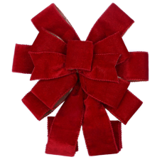 Декоративний бархатний бант 28×79 см, червоний — святковий аксесуар Bona Di