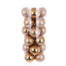 Набір ялинкових кульок BonaDi 47-153, 6 см, 24 шт, колір моко