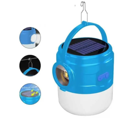 Лампа-ліхтар кемпінговий на гачку 657 USB + сонячна панель