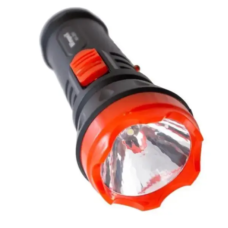 Ручний акумуляторний ліхтар Wimpex WX-2890 з LED, захистом та зарядкою від мережі, чорний/червоний