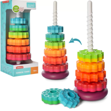 Дитяча розвивальна пірамідка на спіралі 17403, 41 см, 6 кілець