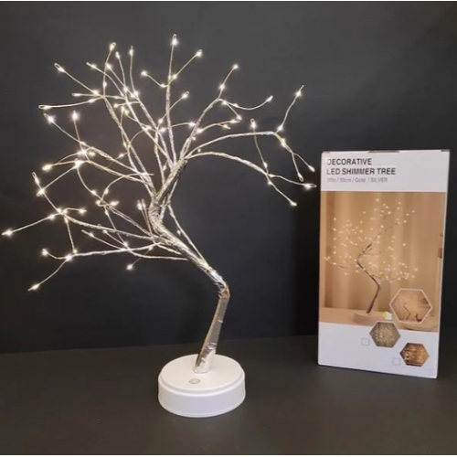 Декоративний LED нічник Дерево сріблястий модель 5924 для інтер’єру